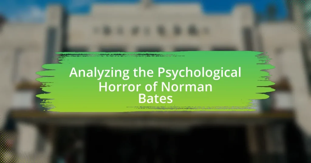 Analyzing the Psychological Horror of Norman Bates