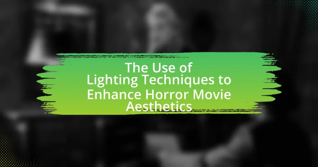 The Use of Lighting Techniques to Enhance Horror Movie Aesthetics