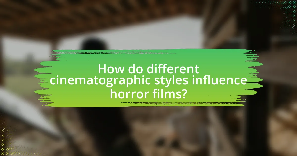 How do different cinematographic styles influence horror films?