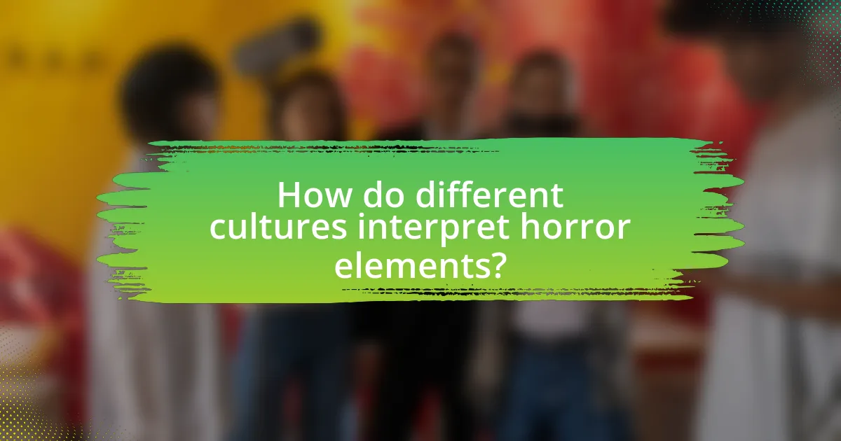 How do different cultures interpret horror elements?