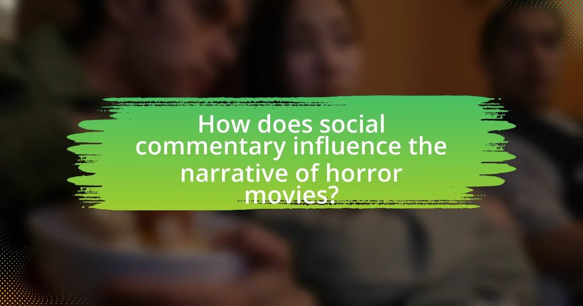 How does social commentary influence the narrative of horror movies?