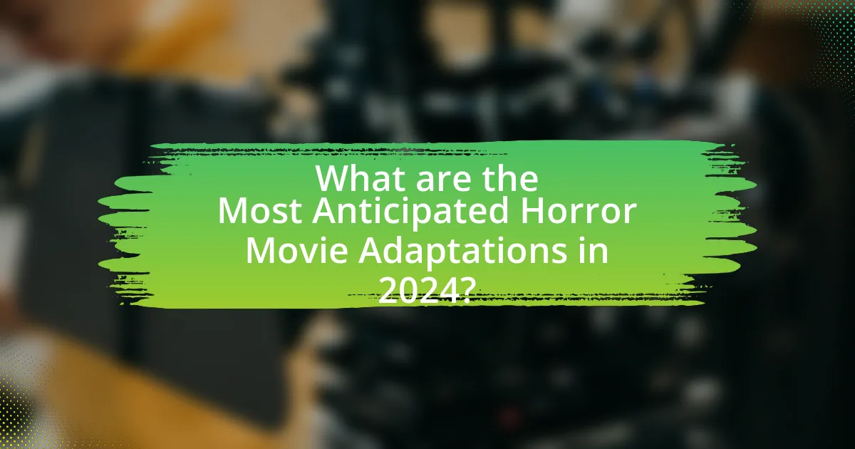 What are the Most Anticipated Horror Movie Adaptations in 2024?