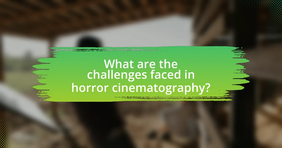 What are the challenges faced in horror cinematography?