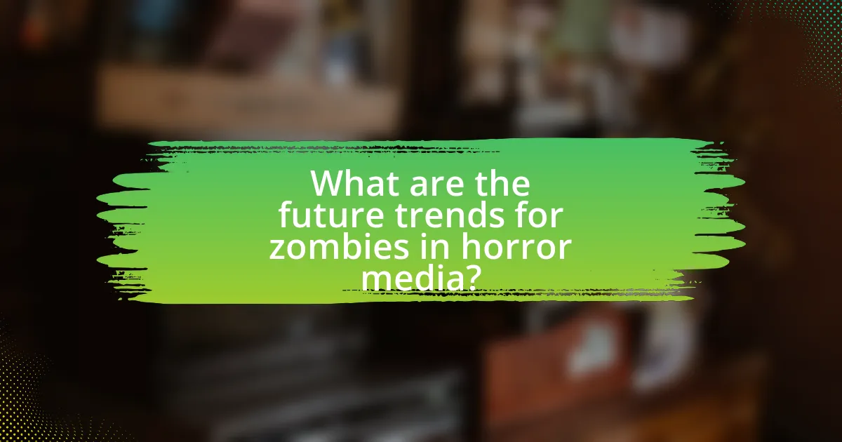 What are the future trends for zombies in horror media?