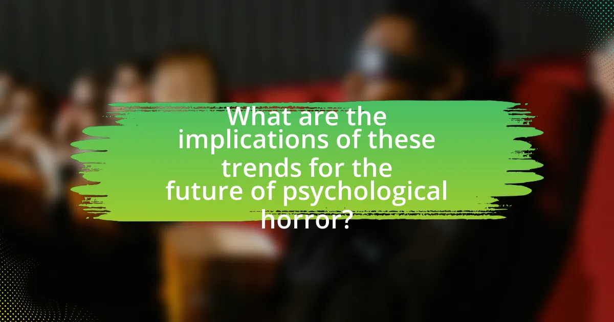 What are the implications of these trends for the future of psychological horror?