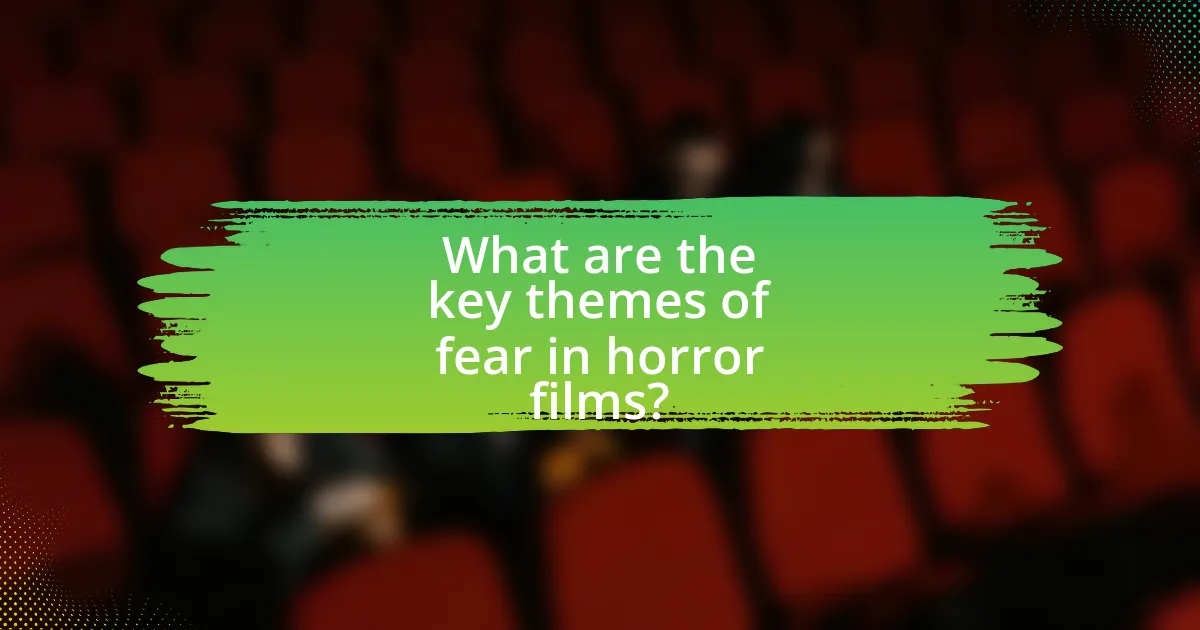 What are the key themes of fear in horror films?