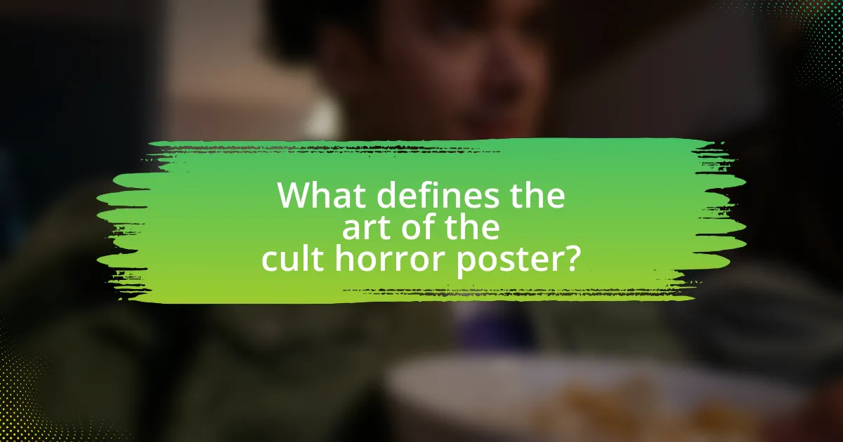 What defines the art of the cult horror poster?