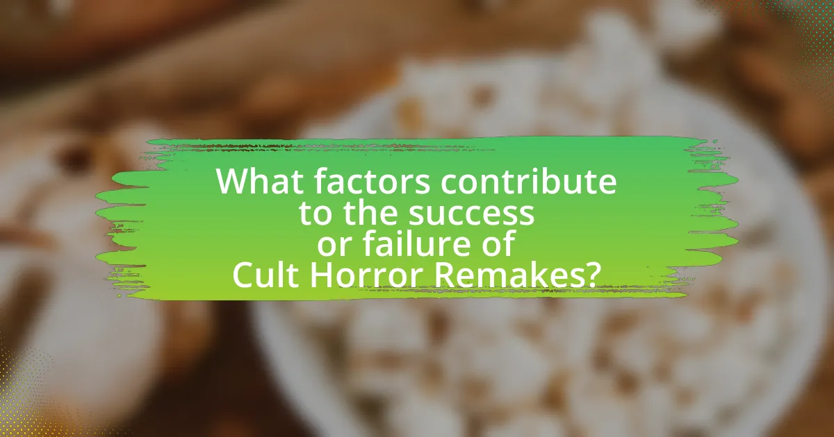 What factors contribute to the success or failure of Cult Horror Remakes?