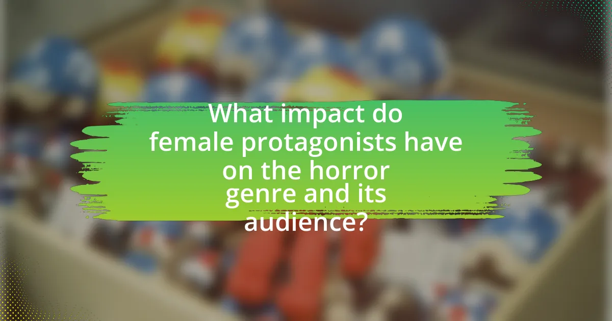 What impact do female protagonists have on the horror genre and its audience?