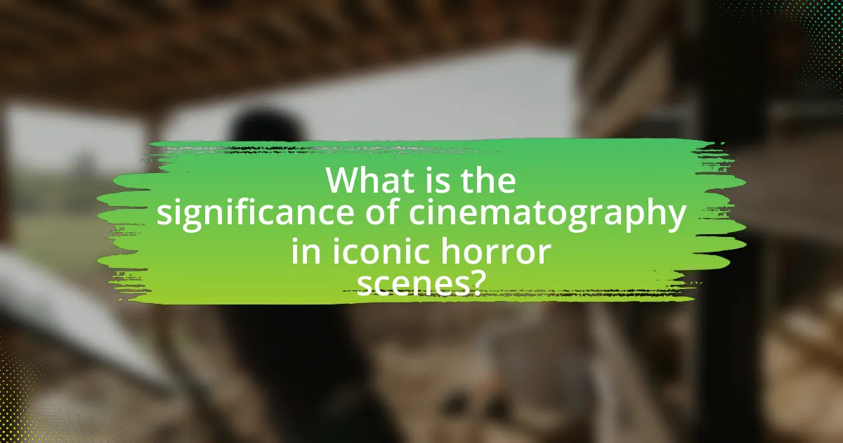 What is the significance of cinematography in iconic horror scenes?