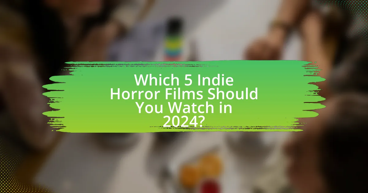 Which 5 Indie Horror Films Should You Watch in 2024?